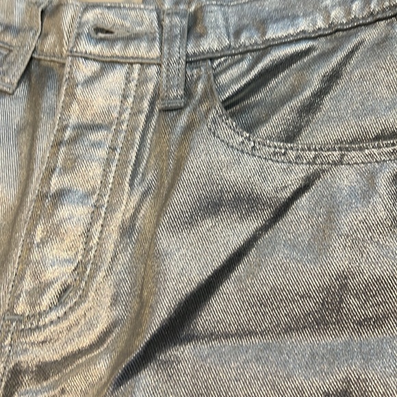 NWT Universal Thread 90s Baggy Metallic Silver Cotton Jeans - Women’s 0 Long - Picture 15 of 16